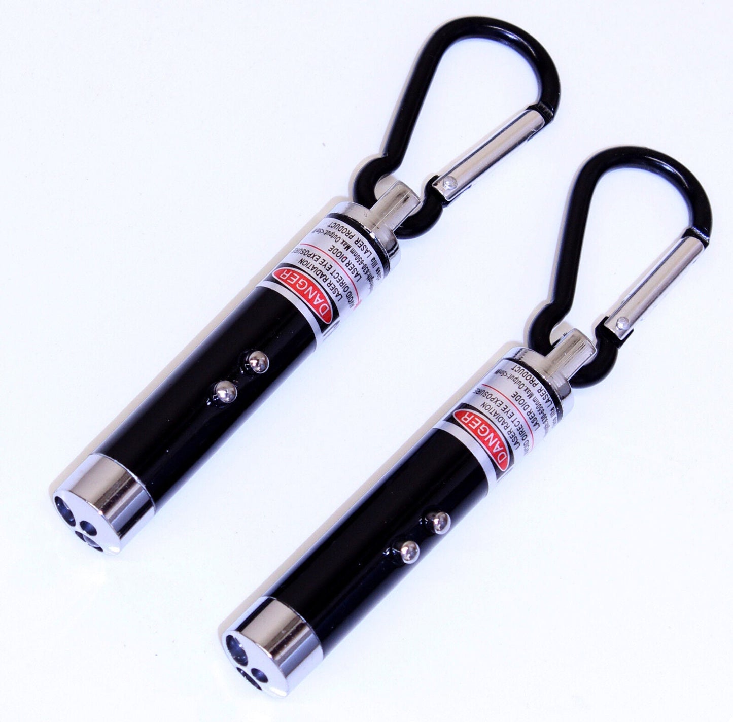 3 in 1 Red Laser Flashlight Pointer UV LED Keychain (Value Pack 2 Lasers) - Tophatter Daily Deals