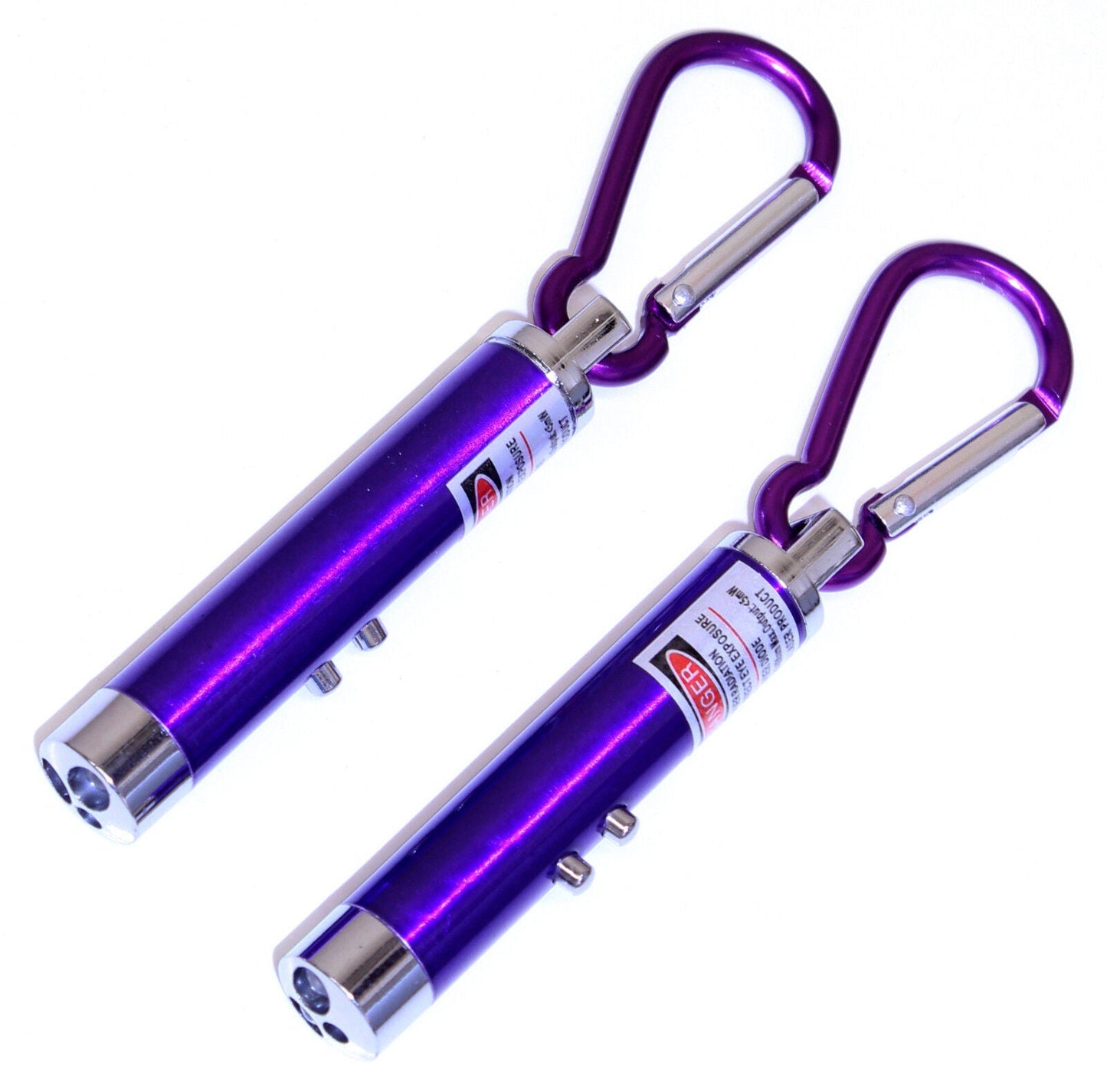 3 in 1 Red Laser Flashlight Pointer UV LED Keychain (Value Pack 2 Lasers) - Tophatter Daily Deals