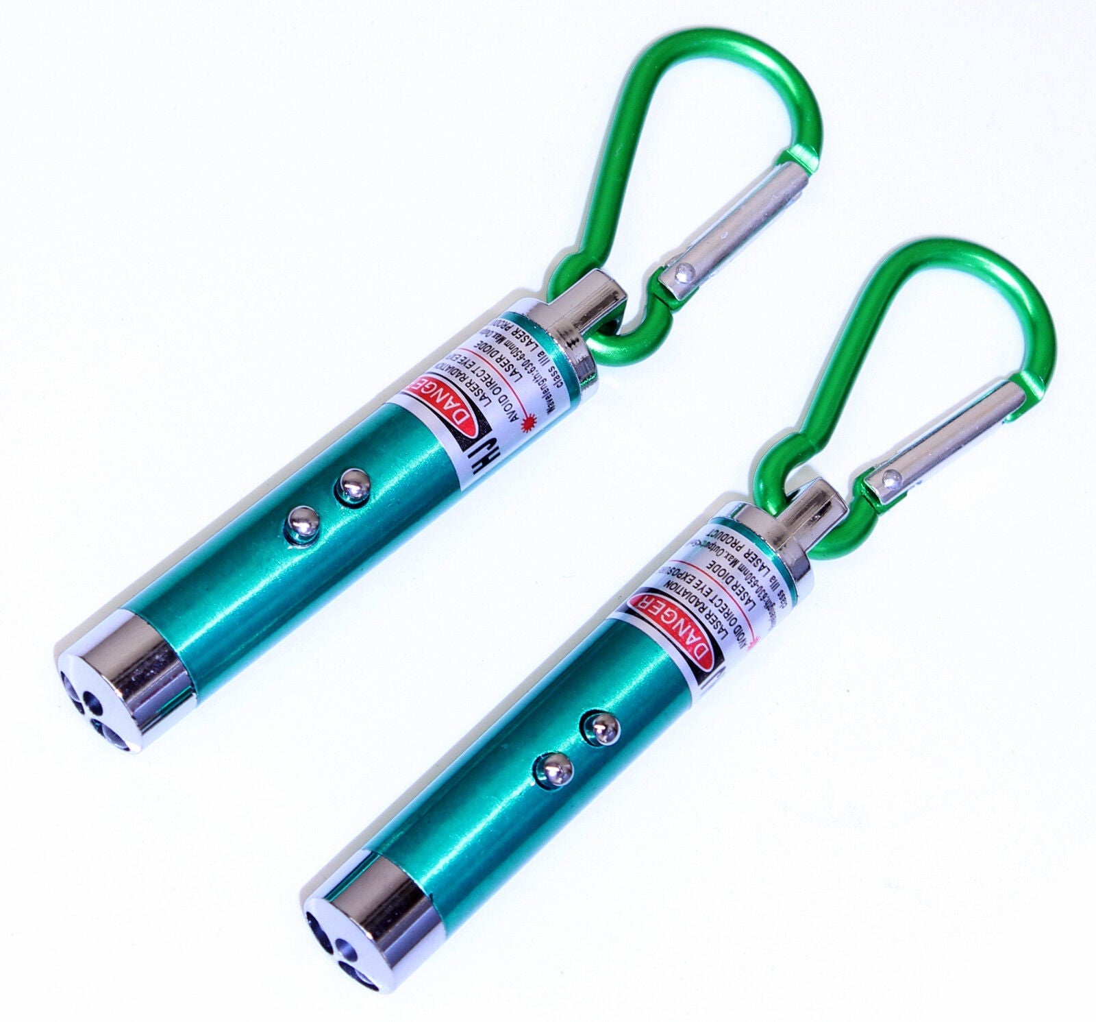 3 in 1 Green Laser Flashlight Pointer UV LED Keychain (Value Pack 2 Lasers) - Tophatter Daily Deals
