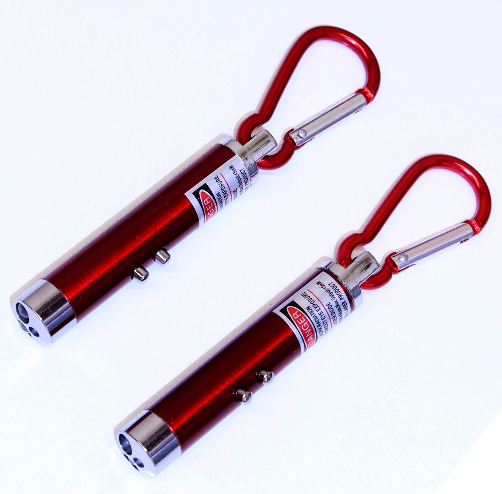 3 in 1 Red Laser Flashlight Pointer UV LED Keychain (Value Pack 2 Lasers) - Tophatter Daily Deals