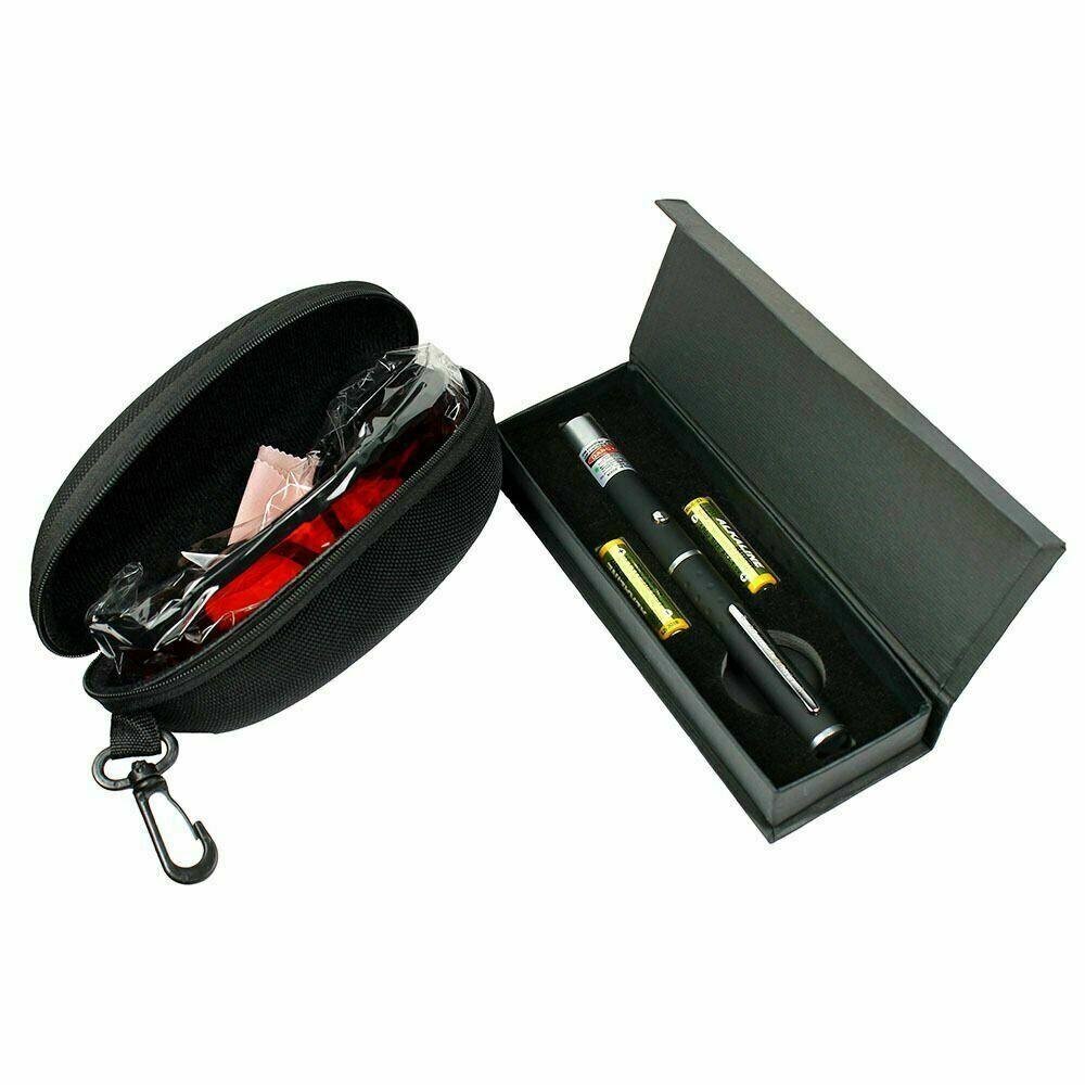 5mW High Power Green Laser Beam Pointer + 532nm Red Tinted Laser Safety Glasses Laser Pointer - Tophatter Daily Deals
