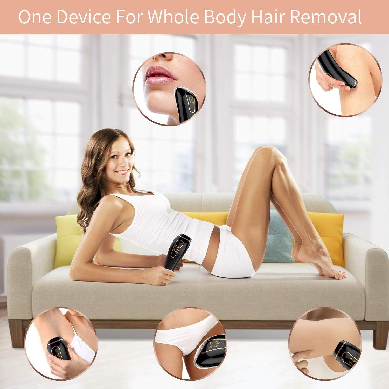 Home Hair Removal Laser - Laser Hair Removal Machine Permanent Painless Epilator Body Facial Personal Care - Tophatter Daily Deals