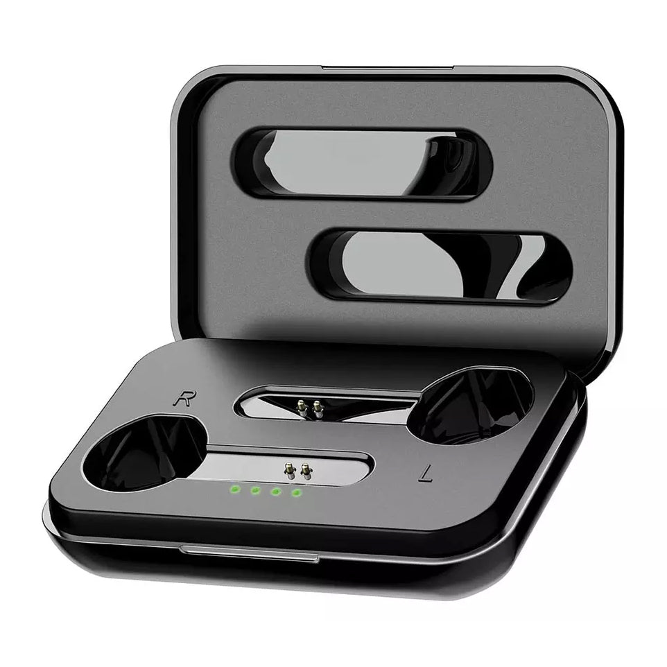Laud Sound Buds True Wireless Bluetooth Earbuds with Charging Case Black In-Ear Headphones - Tophatter Daily Deals