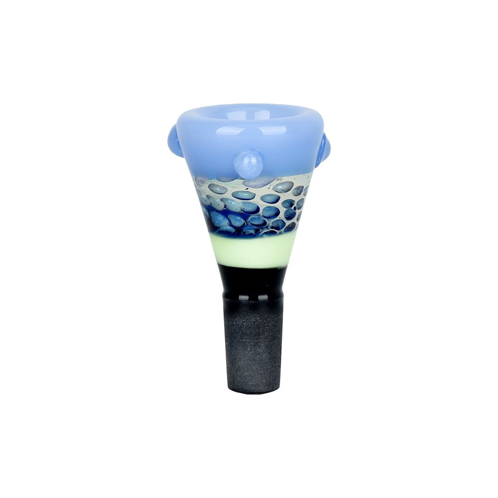 Layered Delights Herb Slide Opaque Light Blue Glass Bong Bowls - Tophatter Daily Deals