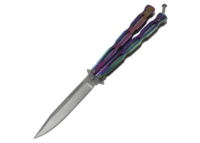 Titanium Unchained Balisong Butterfly Knife - TOPHATTER'S ARMORY DEALS Collectible Weapons - Tophatter Daily Deals