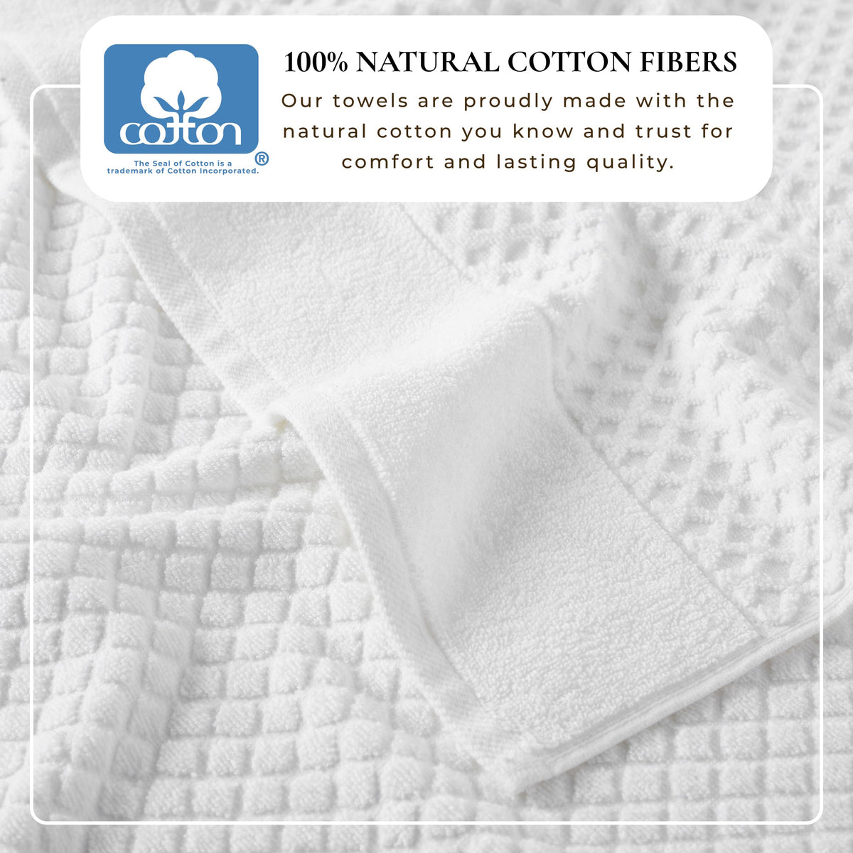Cotton Diamond Waffle Weave Bath Towel Set - Grayson Collection Bath - Tophatter Daily Deals