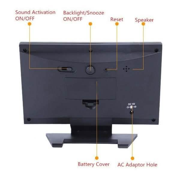 LCD Color Screen Digital Backlight Snooze Alarm Clock Household Appliances - Tophatter Daily Deals