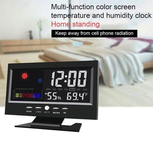 LCD Color Screen Digital Backlight Snooze Alarm Clock Household Appliances - Tophatter Daily Deals