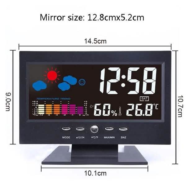 LCD Color Screen Digital Backlight Snooze Alarm Clock Household Appliances - Tophatter Daily Deals
