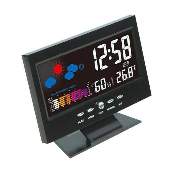 LCD Color Screen Digital Backlight Snooze Alarm Clock Household Appliances - Tophatter Daily Deals