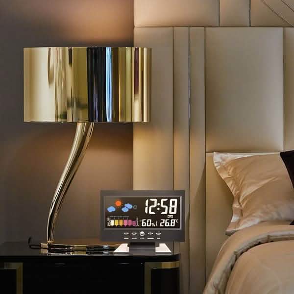 LCD Color Screen Digital Backlight Snooze Alarm Clock Household Appliances - Tophatter Daily Deals
