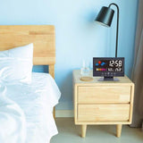 LCD Color Screen Digital Backlight Snooze Alarm Clock Household Appliances - Tophatter Daily Deals