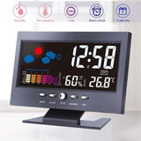LCD Color Screen Digital Backlight Snooze Alarm Clock Household Appliances - Tophatter Daily Deals