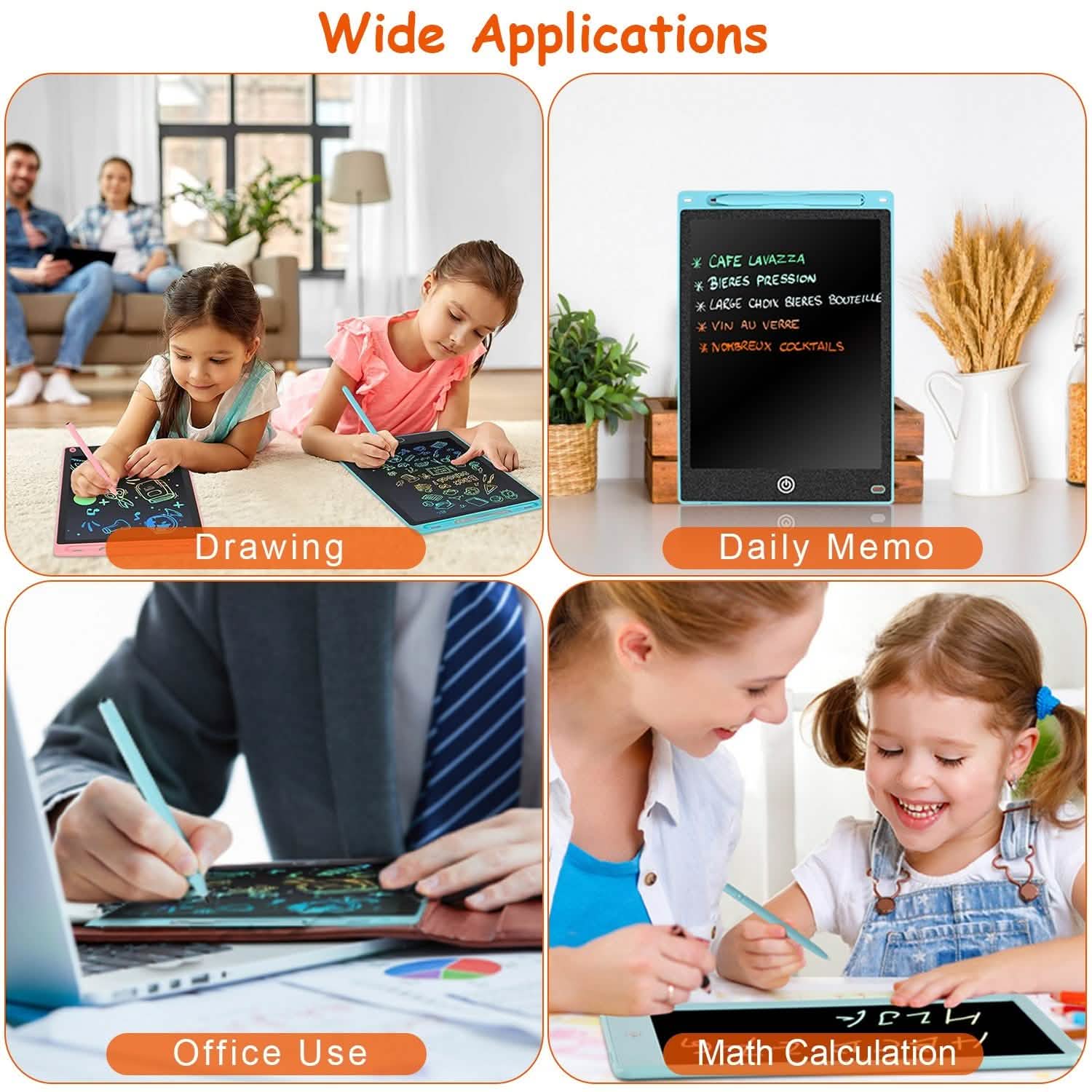 LCD Writing Tablet Electronic Colorful Graphic Doodle Board Toys & Games - Tophatter Daily Deals