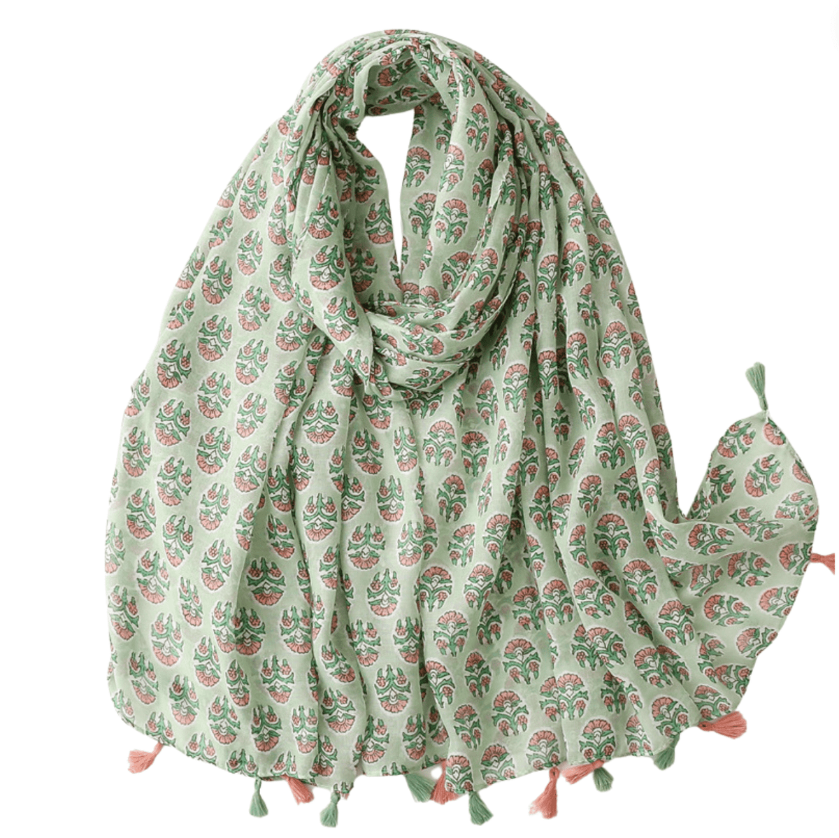 Green Flower Scarf Multi Scarves - Tophatter Daily Deals