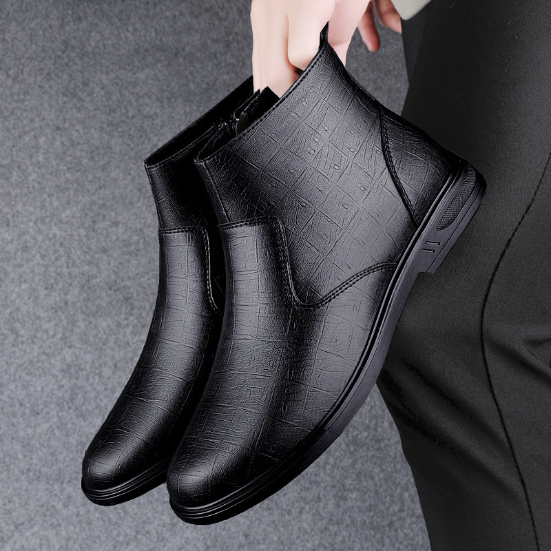 Leather Men Chelsea Boots Boots - Tophatter Daily Deals