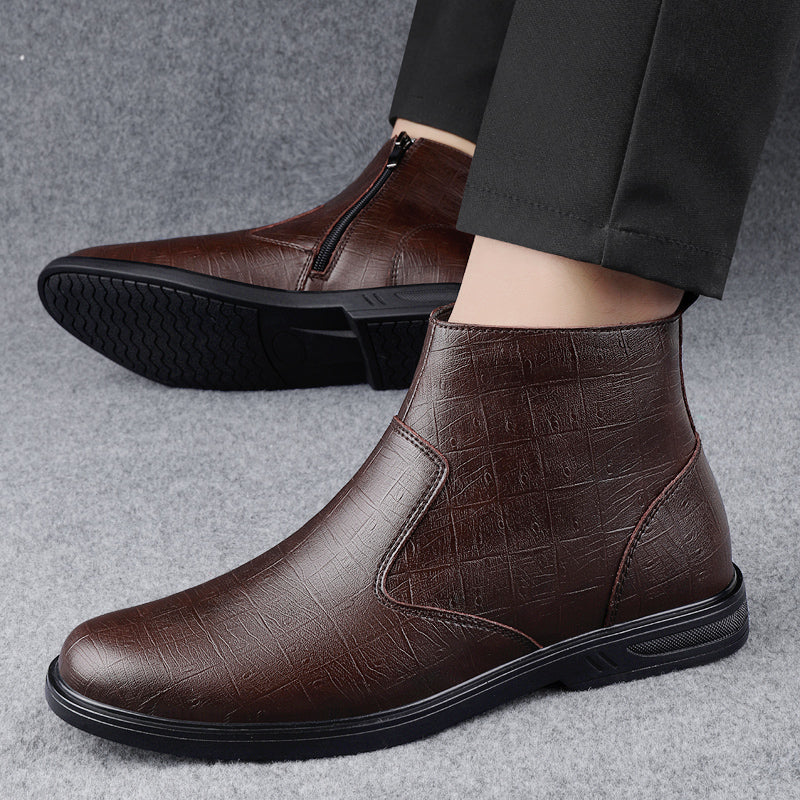 Leather Men Chelsea Boots Boots - Tophatter Daily Deals