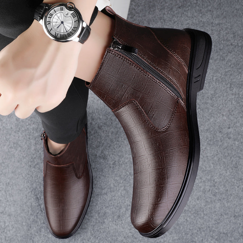 Leather Men Chelsea Boots Boots - Tophatter Daily Deals