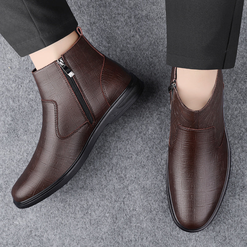 Leather Men Chelsea Boots Boots - Tophatter Daily Deals