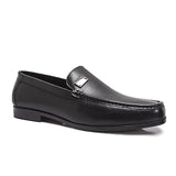 Leather Slip-On Loafers Business Casual Pointed Toe Shoes Loafers - Tophatter Daily Deals