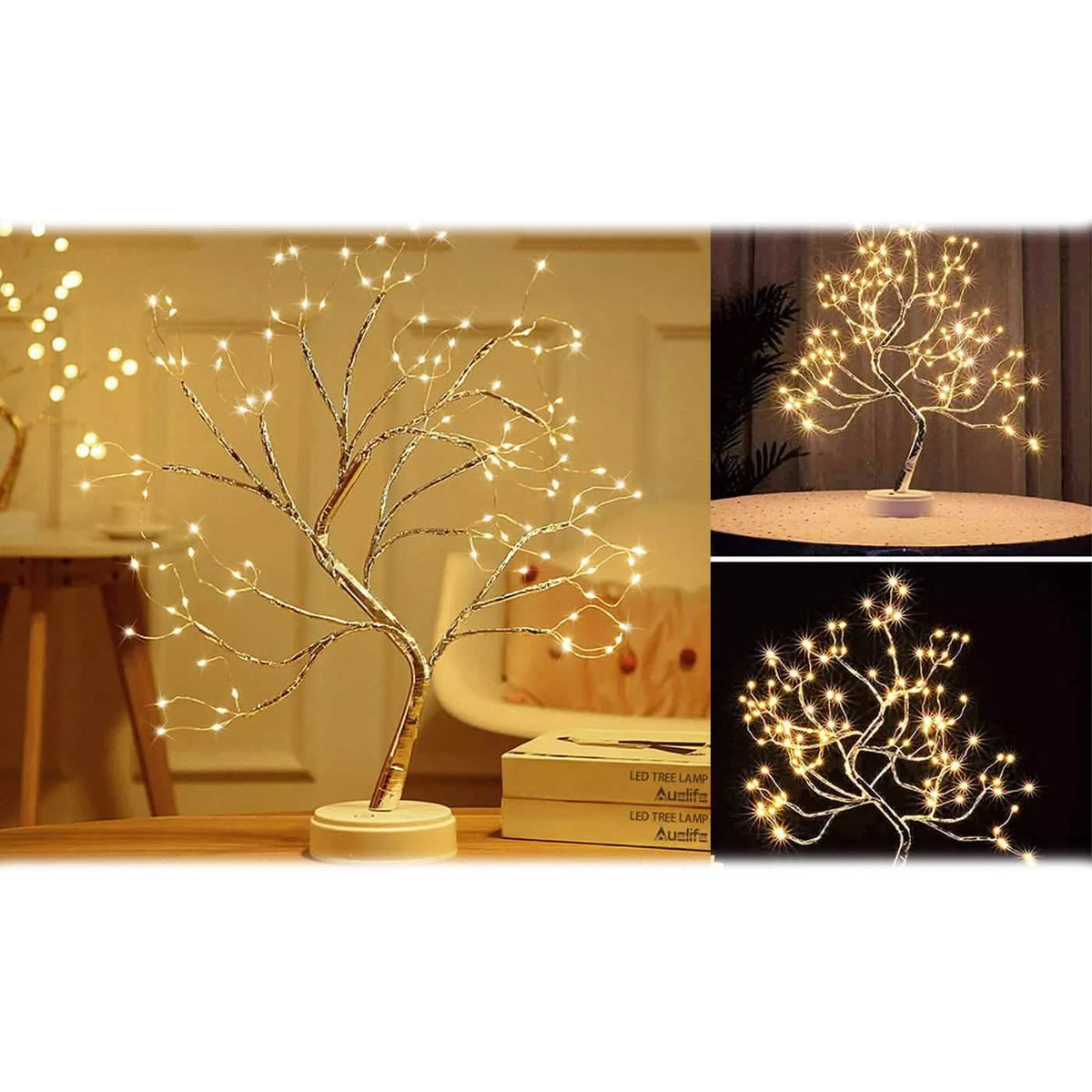 LED Artificial Twig Tree Light Tabletop Bonsai Lamp Indoor Lighting - Tophatter Daily Deals