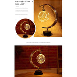 LED Ball Lamp Wrought Iron Moon Lamp Indoor Lighting - Tophatter Daily Deals