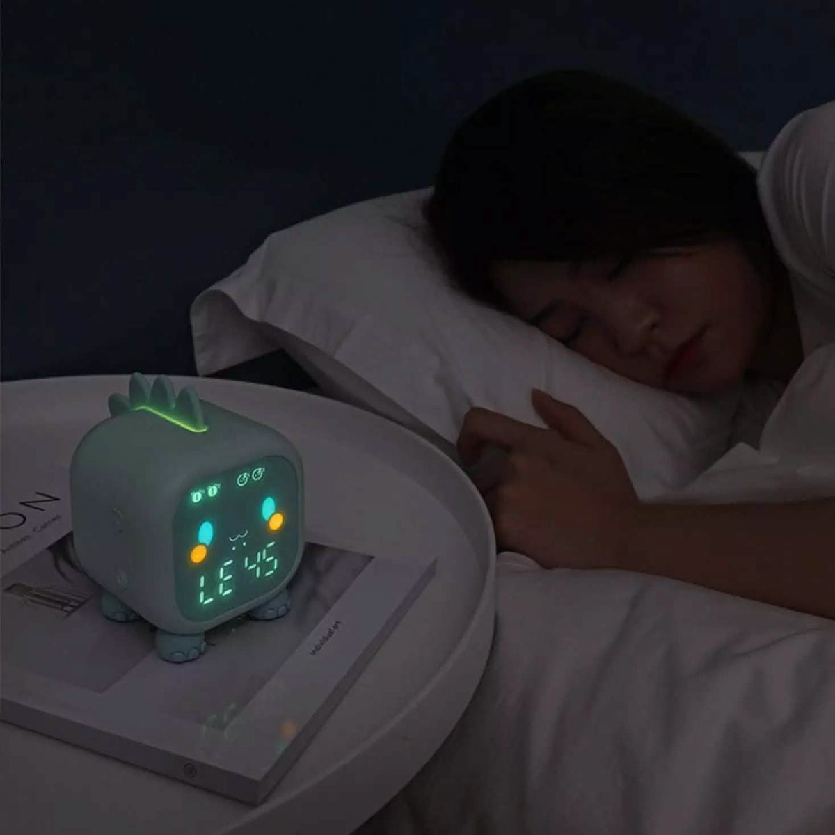 Led Cartoon Alarm Clock Voice Control Digital Household Appliances - Tophatter Daily Deals