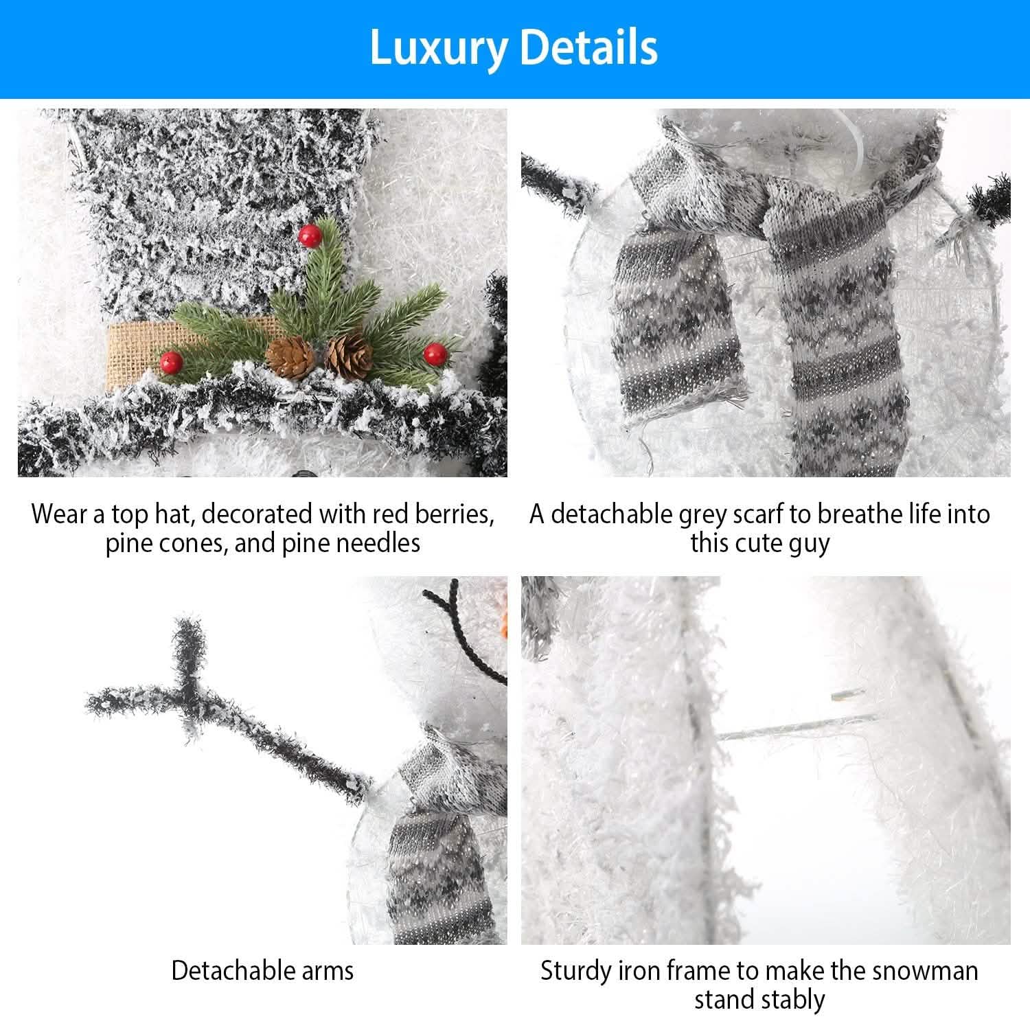 LED Christmas Snowman Decoration Seasonal Decor - Tophatter Daily Deals