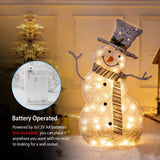 LED Christmas Snowman Decoration Seasonal Decor - Tophatter Daily Deals