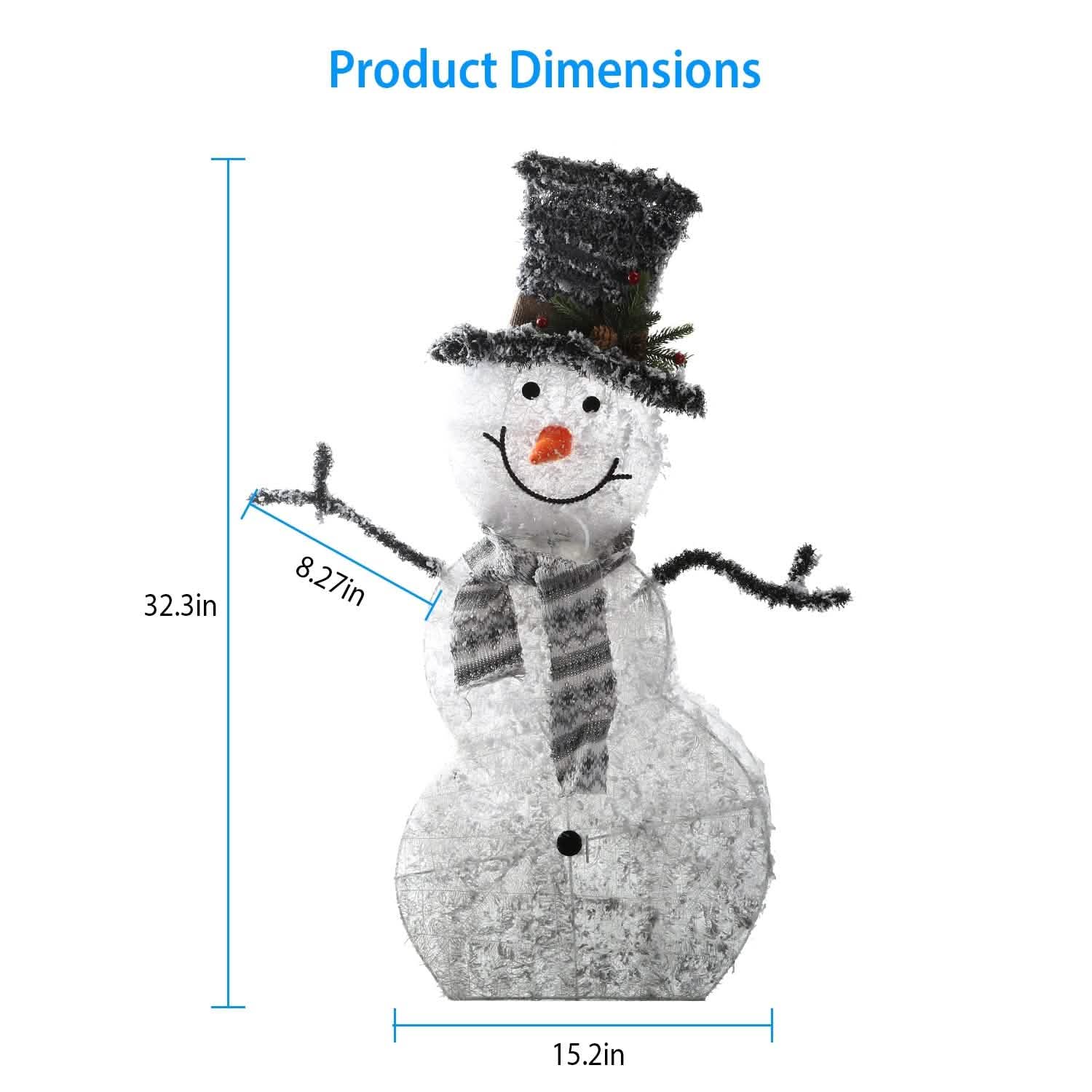 LED Christmas Snowman Decoration Seasonal Decor - Tophatter Daily Deals