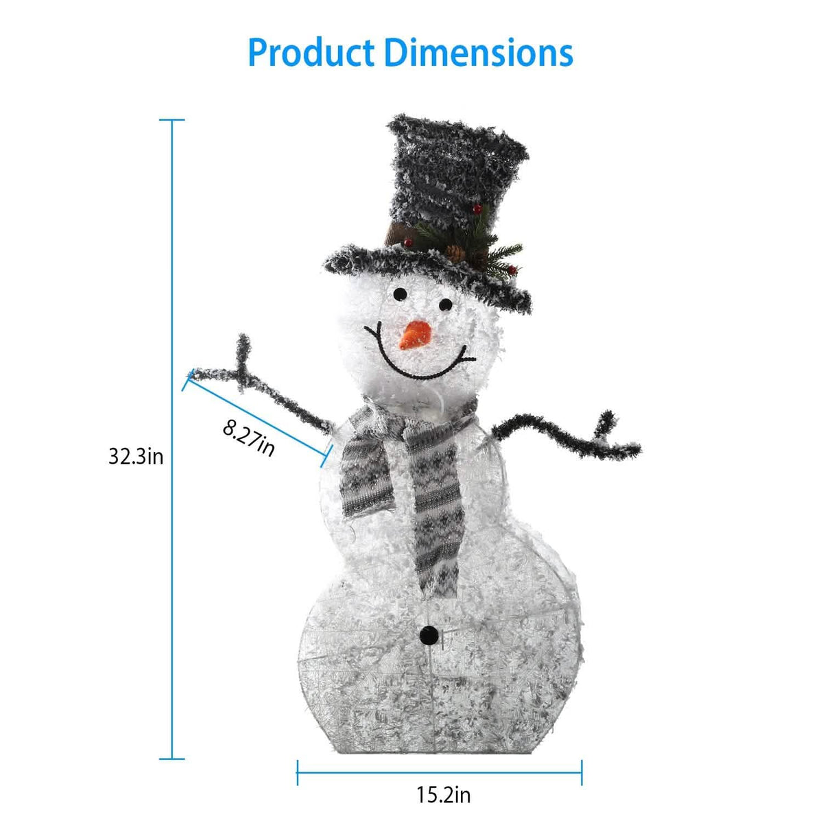 LED Christmas Snowman Decoration Seasonal Decor - Tophatter Daily Deals