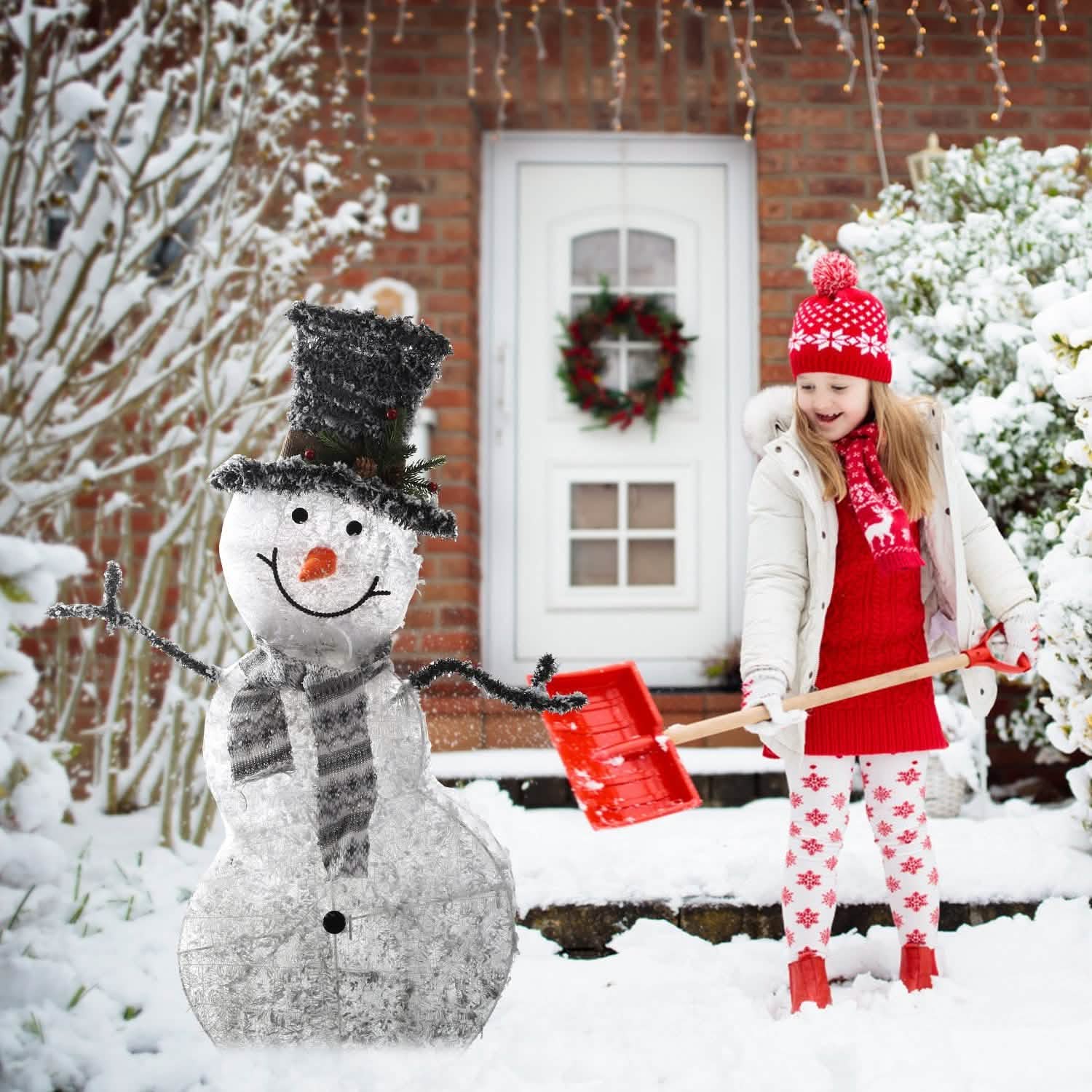 LED Christmas Snowman Decoration Seasonal Decor - Tophatter Daily Deals