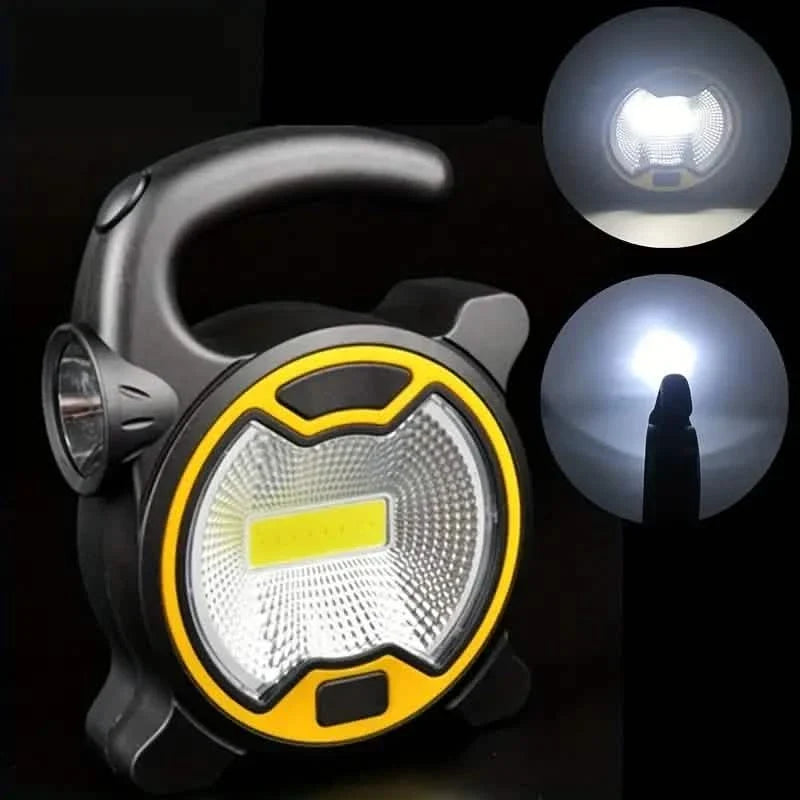 LED COB Camping Flashlight Lantern Outdoor Lighting - Tophatter Daily Deals