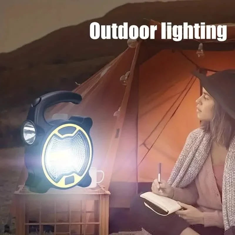 LED COB Camping Flashlight Lantern Outdoor Lighting - Tophatter Daily Deals