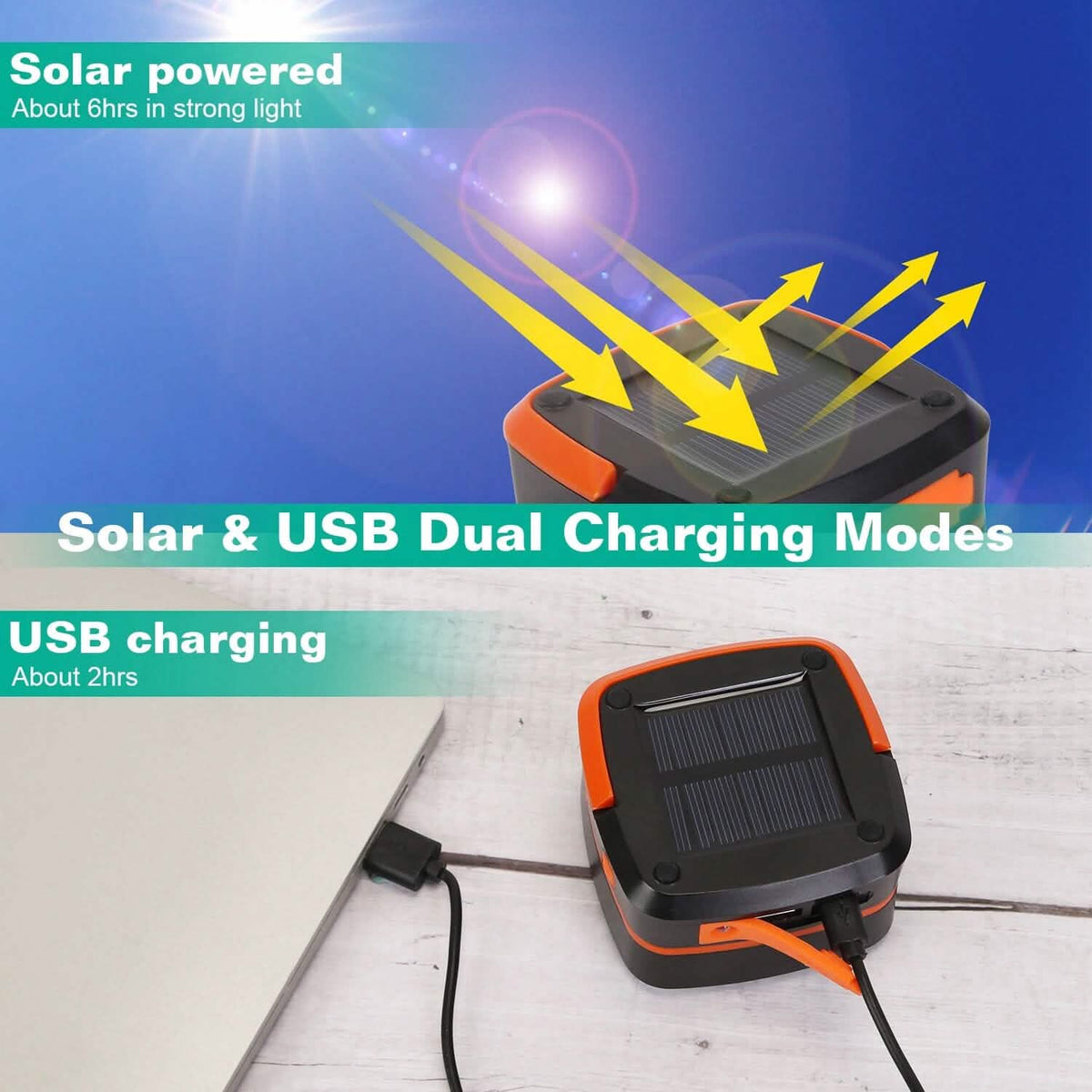 LED Collapsible Solar Camping Lantern Outdoor Recreation - Tophatter Daily Deals