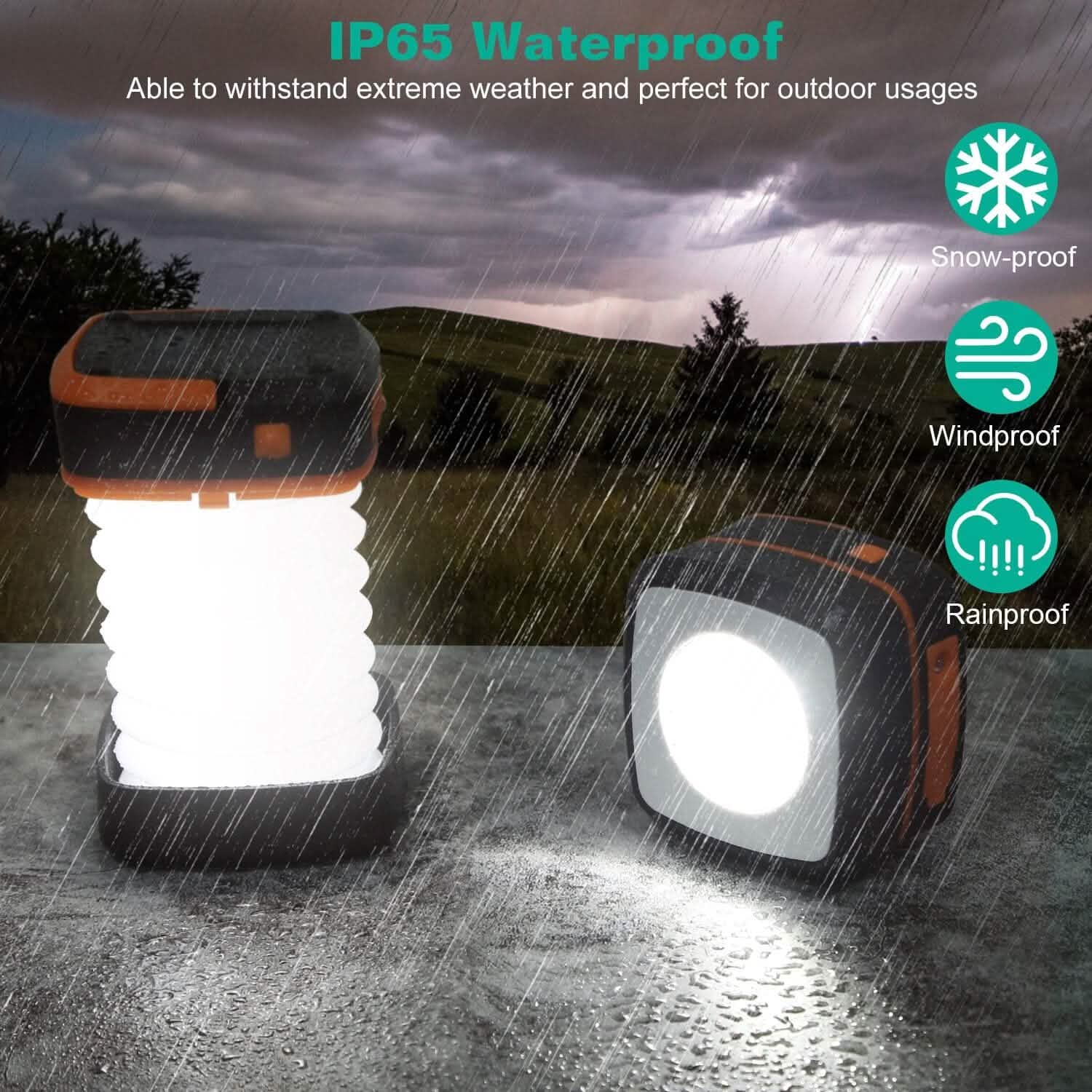 LED Collapsible Solar Camping Lantern Outdoor Recreation - Tophatter Daily Deals