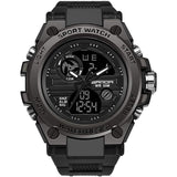 LED Digital Military Watch Classic Casual Sport Watch Black Watches - Tophatter Daily Deals