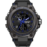 LED Digital Military Watch Classic Casual Sport Watch Blue Watches - Tophatter Daily Deals