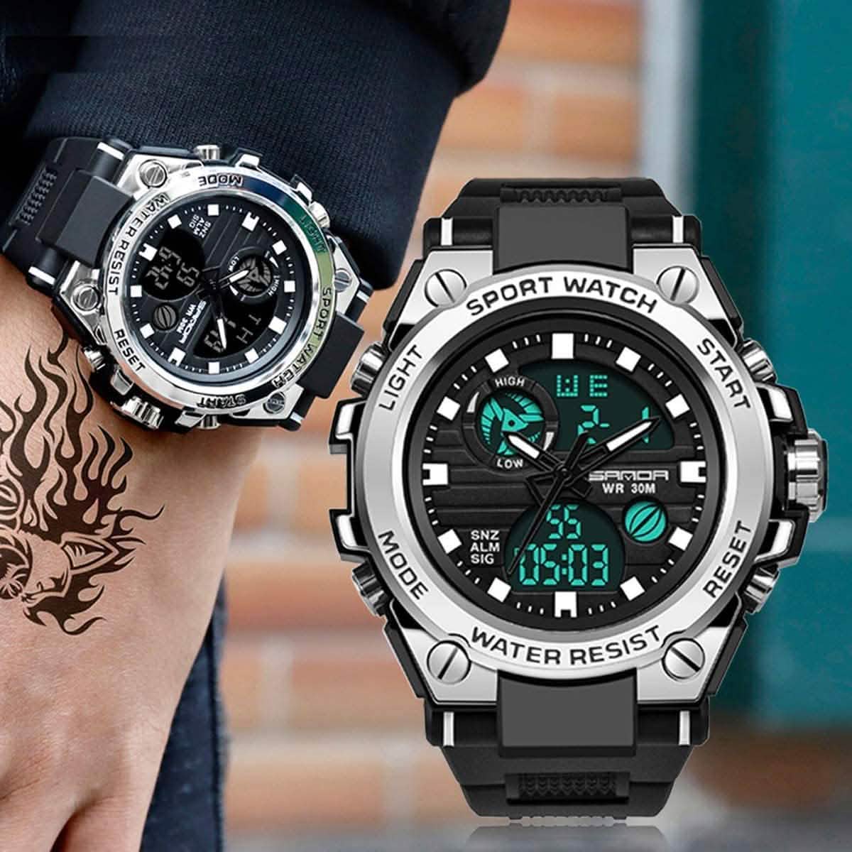 LED Digital Military Watch Classic Casual Sport Watch Watches - Tophatter Daily Deals