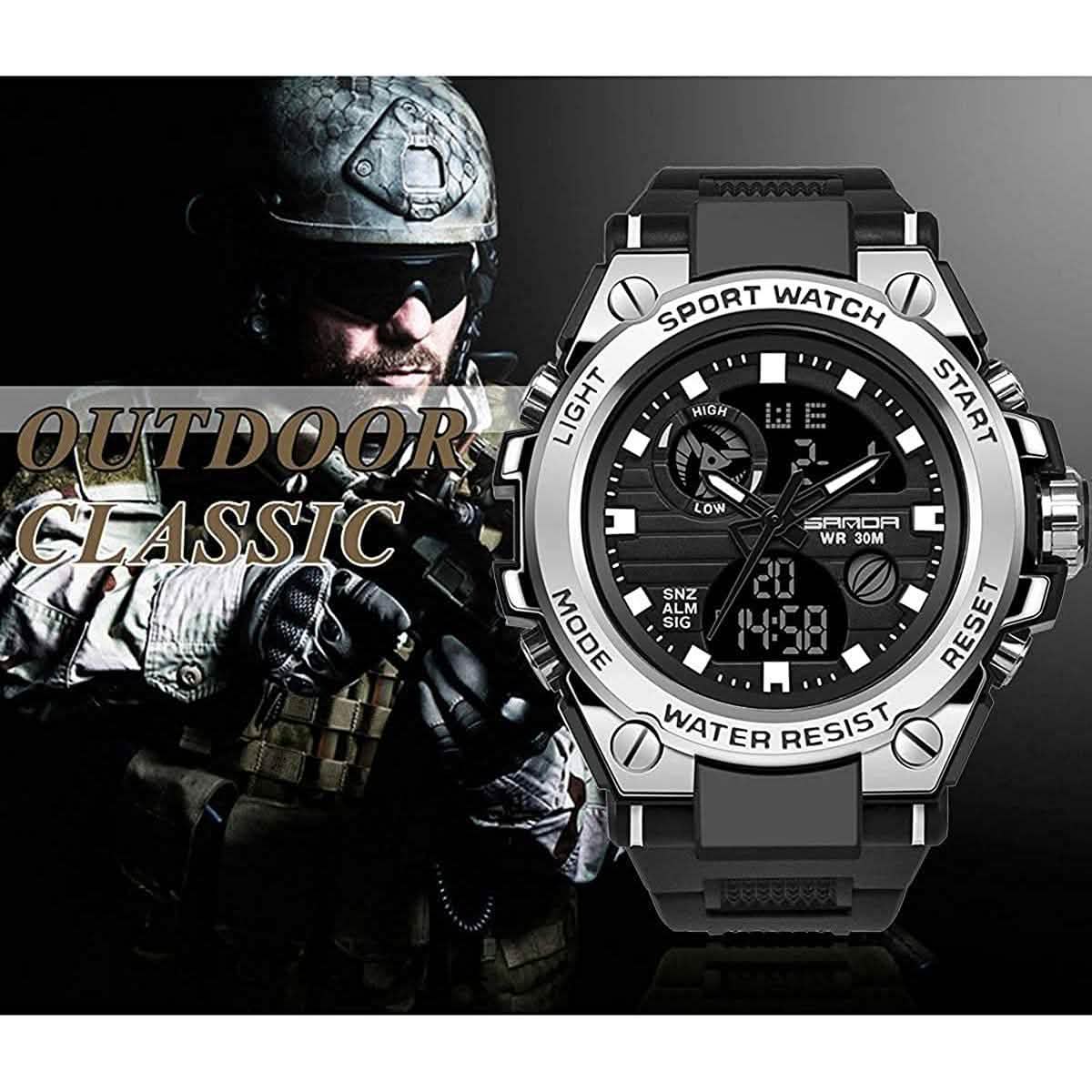 LED Digital Military Watch Classic Casual Sport Watch Watches - Tophatter Daily Deals