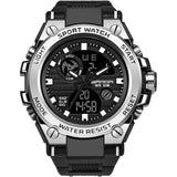 LED Digital Military Watch Classic Casual Sport Watch Silver Watches - Tophatter Daily Deals