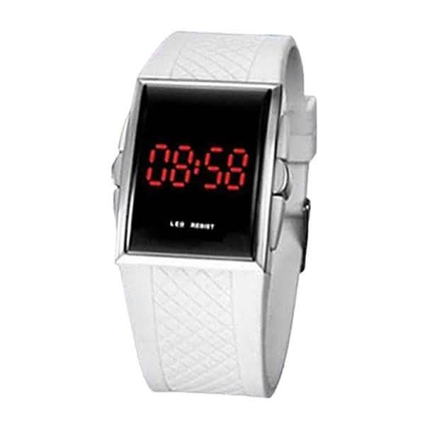 LED Digital Sports Wrist Watch White Fitness & Exercise - Tophatter Daily Deals