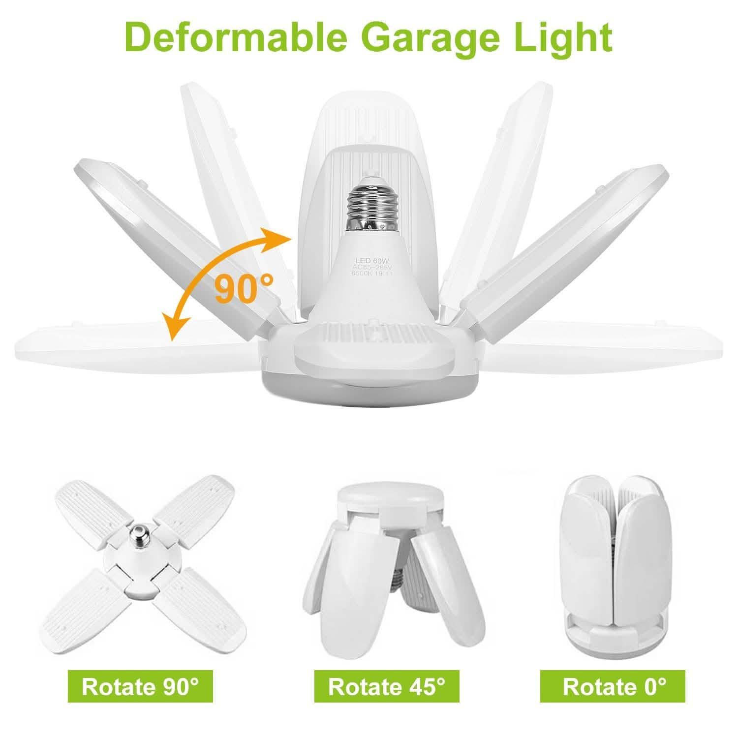 LED Garage Light E27/B22 60W Indoor Lighting - Tophatter Daily Deals
