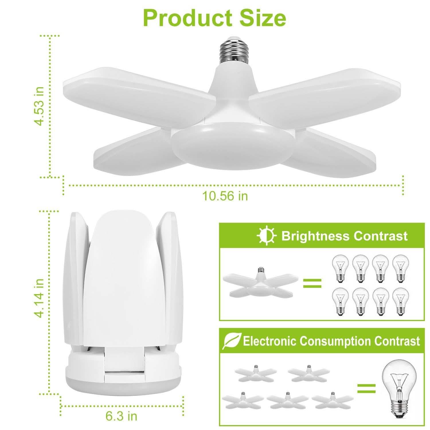 LED Garage Light E27/B22 60W Indoor Lighting - Tophatter Daily Deals