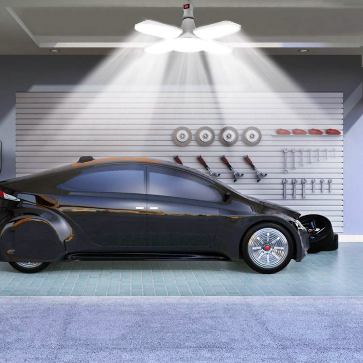 LED Garage Light E27/B22 60W Indoor Lighting - Tophatter Daily Deals