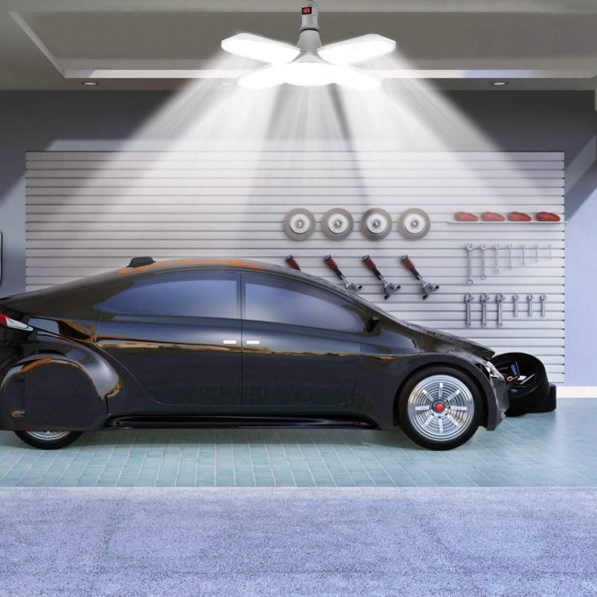 LED Garage Light E27/B22 60W Indoor Lighting - Tophatter Daily Deals