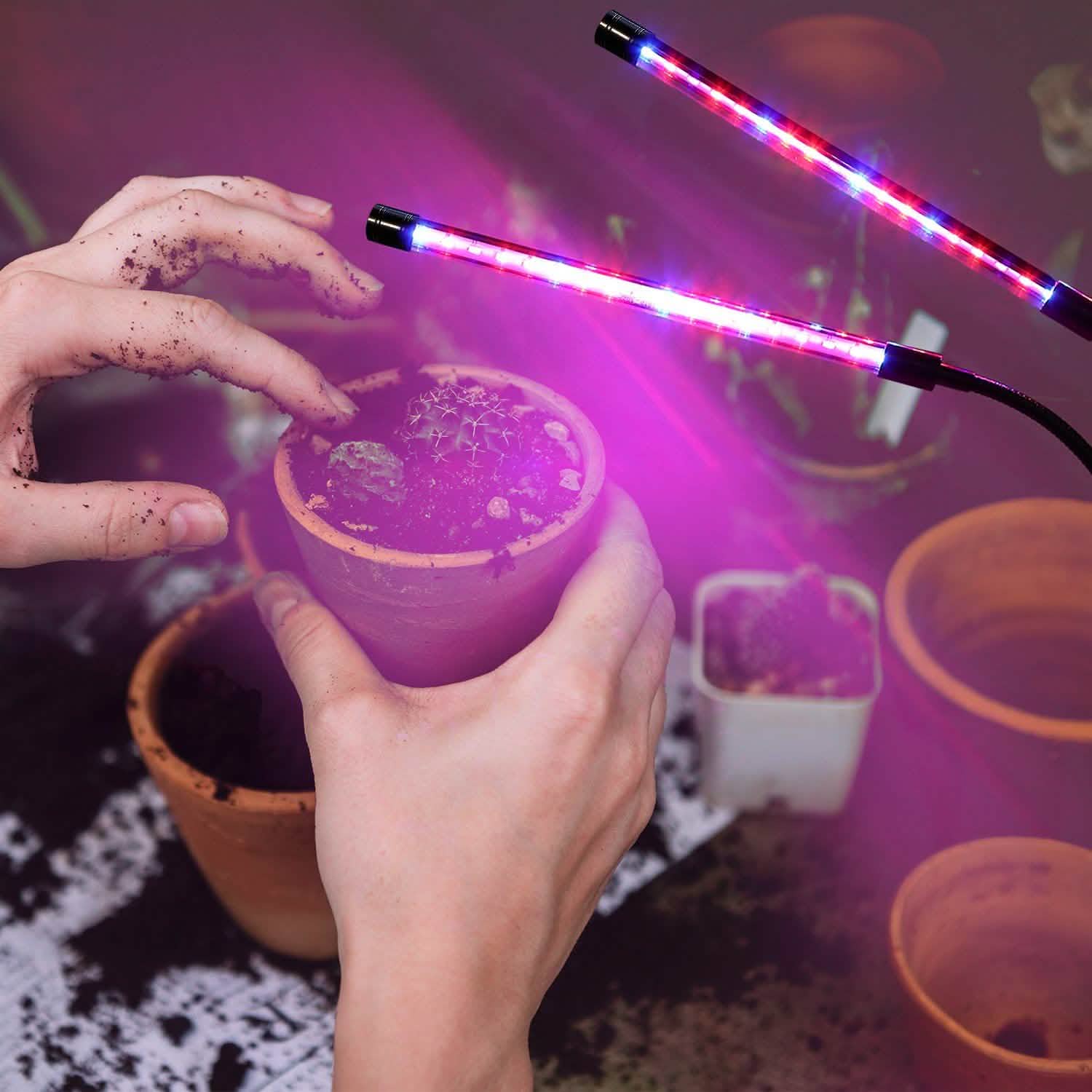 LED Grow Light Dual Head Lamp Garden & Patio - Tophatter Daily Deals