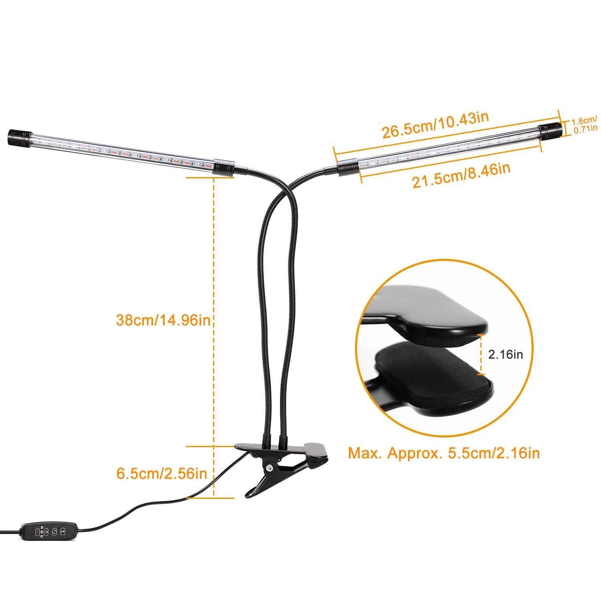 LED Grow Light Dual Head Lamp Garden & Patio - Tophatter Daily Deals