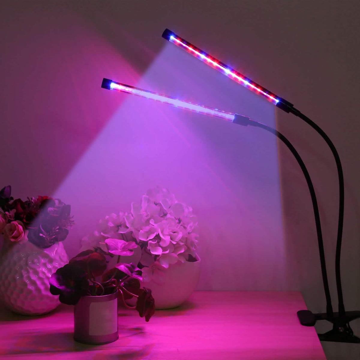 LED Grow Light Dual Head Lamp Garden & Patio - Tophatter Daily Deals