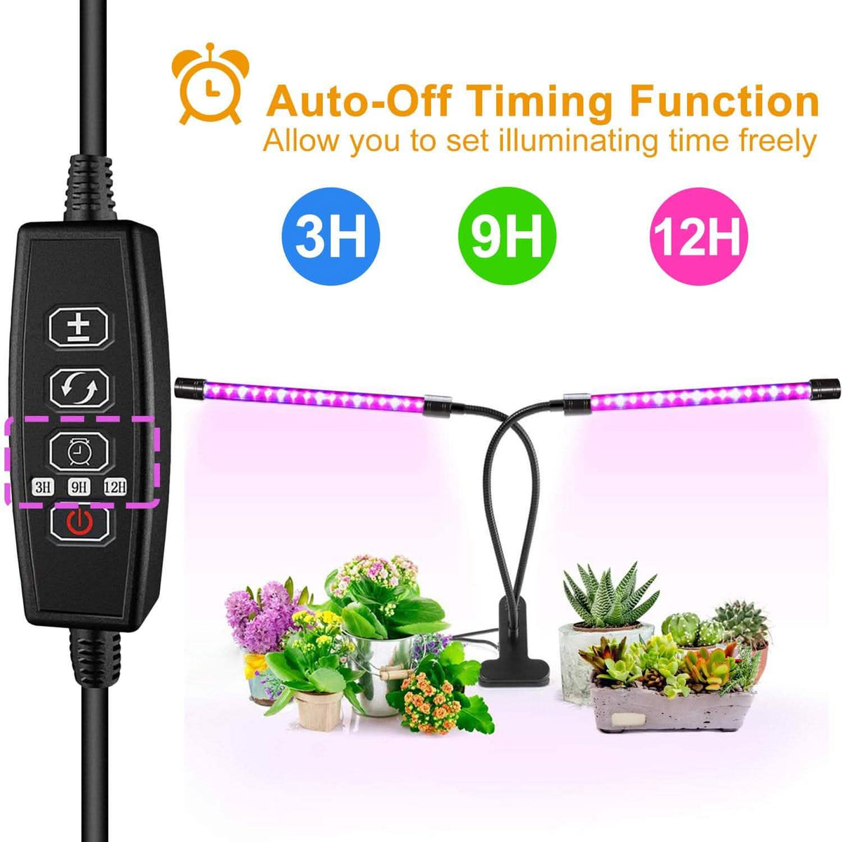LED Grow Light Dual Head Lamp Garden & Patio - Tophatter Daily Deals